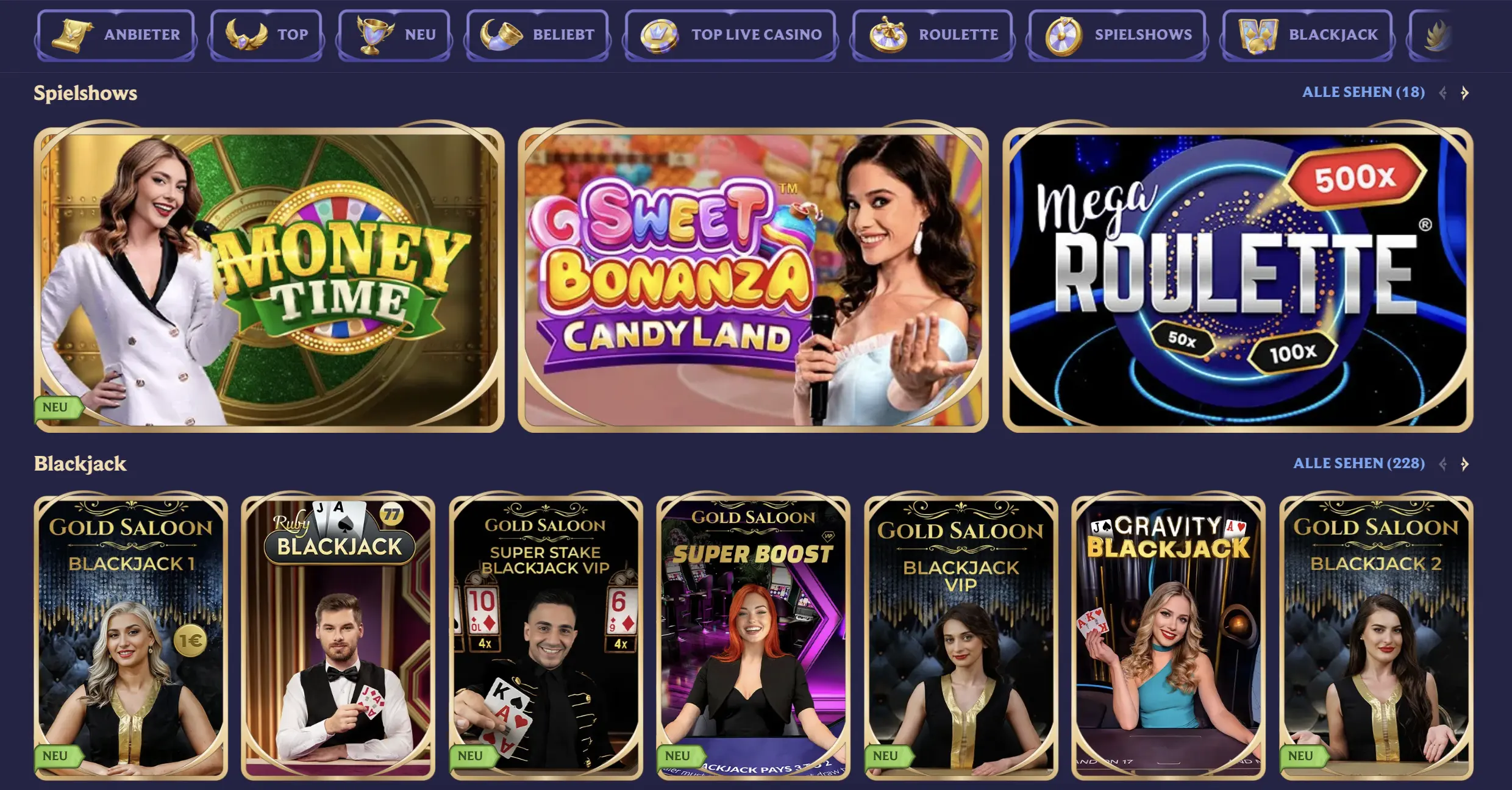 Spieleangebot in online casino Österreich 2025
