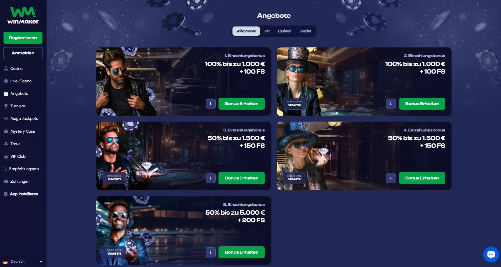 Bonusangebote bei neuen Online Casinos